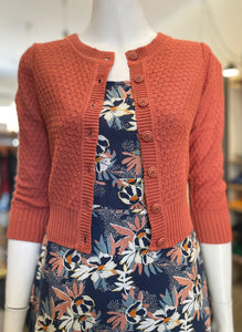 3/4 Sleeve Cardi - Dusty Orange