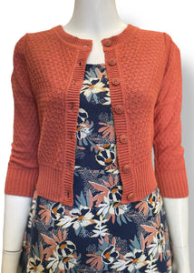 3/4 Sleeve Cardi - Dusty Orange