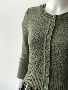 3/4 Sleeve Cardi - Sage