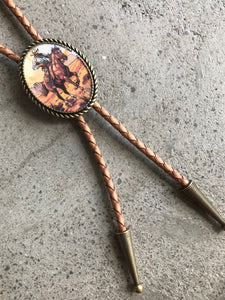 Sunset Cowboy Bolo Tie