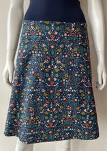 Load image into Gallery viewer, Flare Skirt - Field of Flowers/Navy