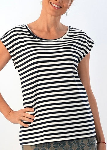 Bobby Top - Navy Stripe