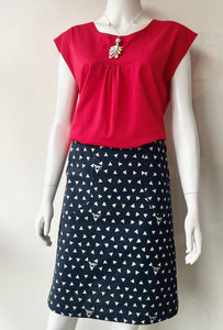 Navy Fox, A-line skirt