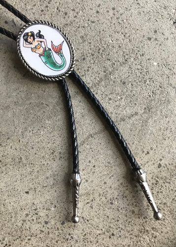 Mermaid Tattoo Bolo Tie