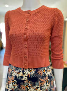 3/4 Sleeve Cardi - Dusty Orange