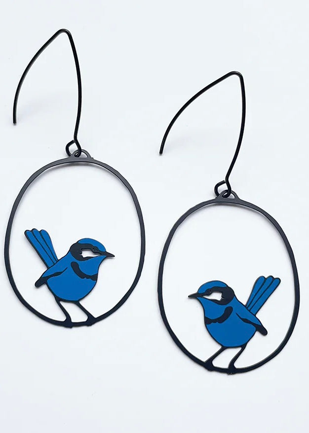 Blue Wren Dangles