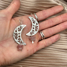 Load image into Gallery viewer, Moon Garden Dangles, Silver