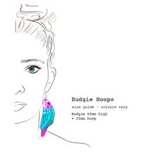 Load image into Gallery viewer, Budgie Earring - Blue/Green