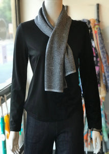 Cashmere/Merino Keyhole scarf - Charcoal