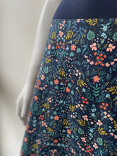 Load image into Gallery viewer, Flare Skirt - Field of Flowers/Navy