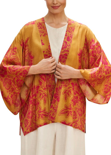 Kimono Jacket - Mustard Tapestry