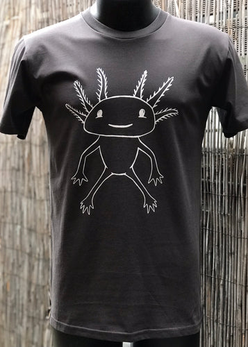 Axolotl, Screen Print Tee - Coal