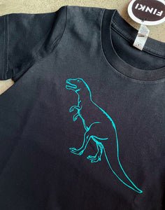 Kids tee - T-rex/Navy