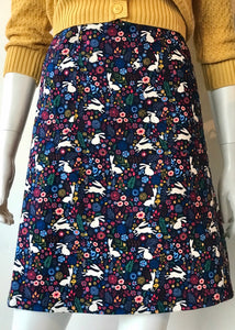 Bunnies, Cord A-line Skirt