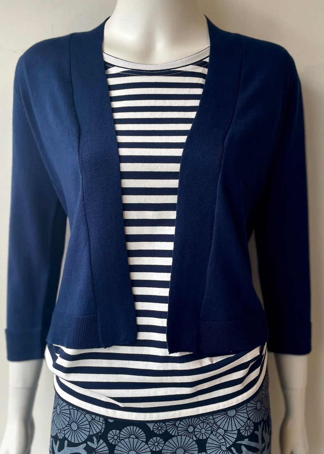 Open Front Cardi - Navy