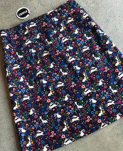 Bunnies, Cord A-line Skirt