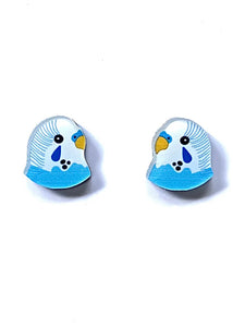 Blue Budgie Studs