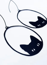 Load image into Gallery viewer, Black Cat Dangles