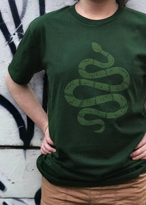 Mens Snake Tee - Forest Green