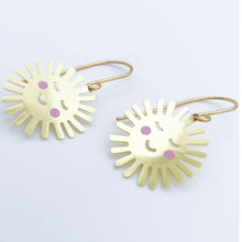 Load image into Gallery viewer, Mini Sun Dangles - Gold/Pink