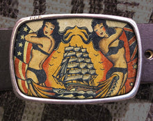 Load image into Gallery viewer, Ship Tattoo Belt Buckle