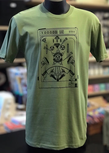 Pinball, Screen Print Tee - Kiwi