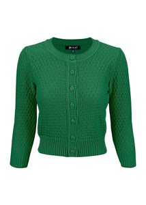 3/4 Sleeve Cardi - Kelly Green