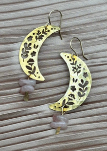 Moon Garden Dangles, Gold