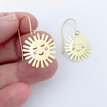 Load image into Gallery viewer, Mini Sun Dangles - Gold/Pink