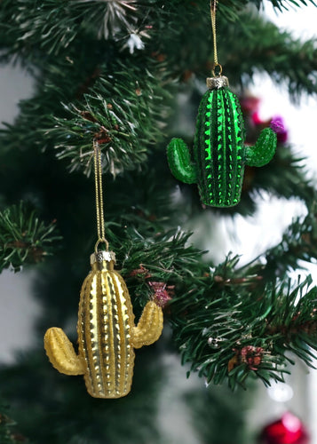 Glass Cactus - Christmas Decoration