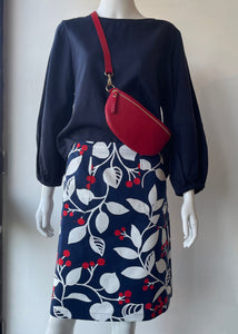 Berries, A-line skirt - Navy