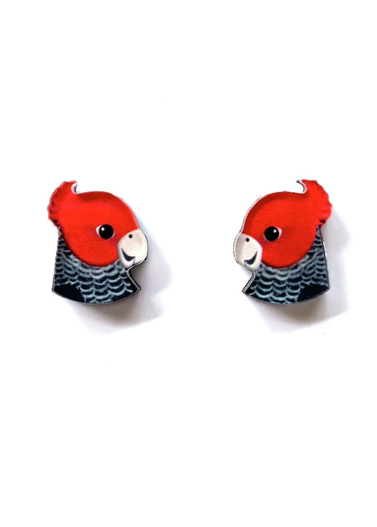 Gang Gang Cockatoo Studs