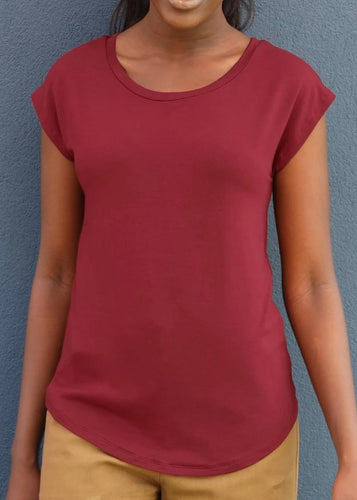 Shell T-shirt - Burgundy