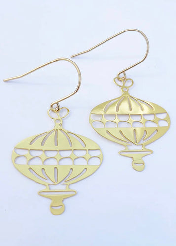 Christmas Bauble Dangles - Gold