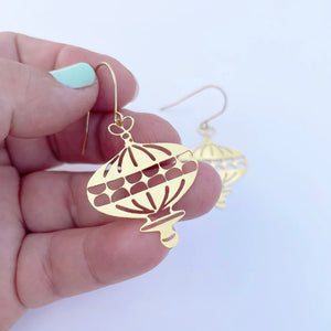 Christmas Bauble Dangles - Gold