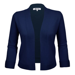 Open Front Cardi - Navy