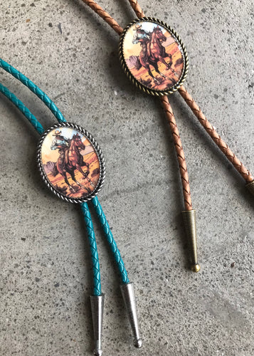 Sunset Cowboy Bolo Tie