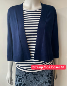 Open Front Cardi - Navy