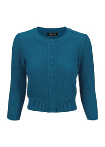 3/4 Sleeve Cardi - Teal Blue