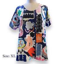 Load image into Gallery viewer, Boxy Tee - Print Play, Navy