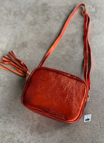 Crossbody Bag - Metallic Orange