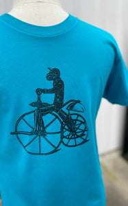 Mens Screen print tee, Monkey/Bike