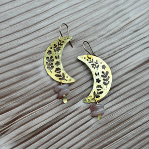 Moon Garden Dangles, Gold