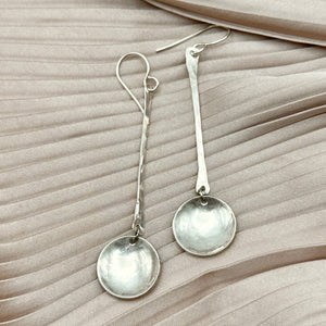 Serene Earrings, Silver