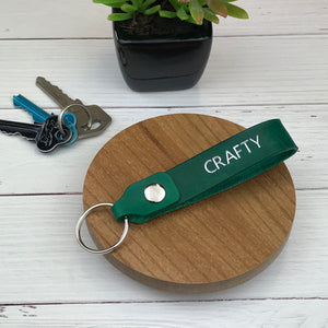 Leather key tag - Crafty